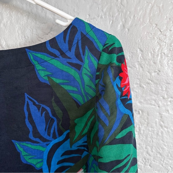 Boden Laurie Linen Top, Exotic Escape - Picture 5 of 11